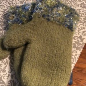 Hand knitted mittens